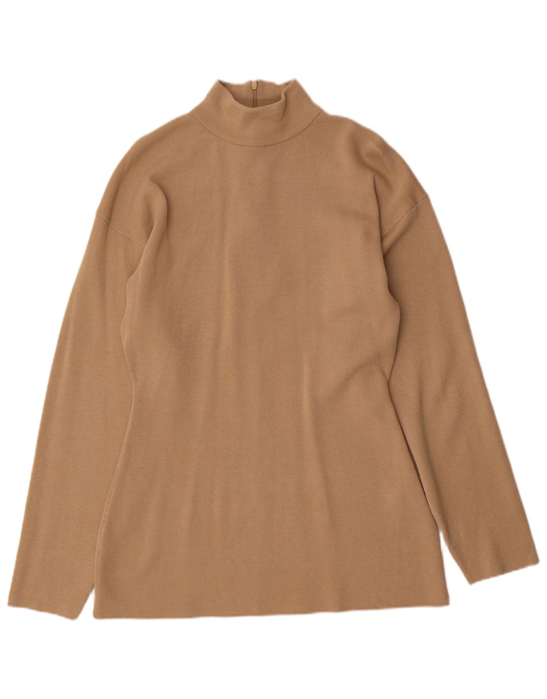 Zara Damen Top Langarm UK 14 Große braune Viskose