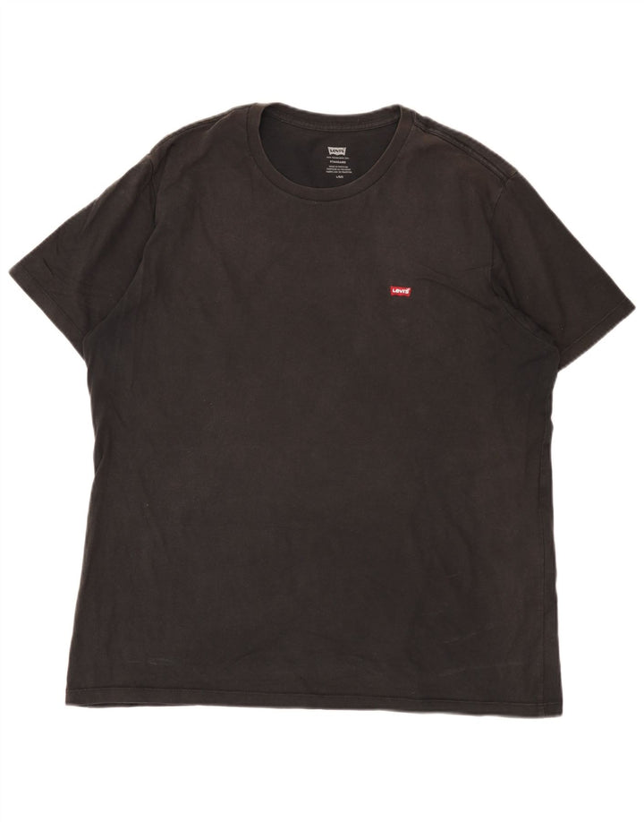 Levi's Herren Standard T-Shirt Top Large Schwarz Baumwolle