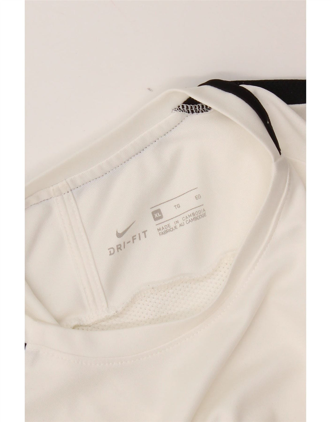 Nike Herren Dri Fit T-Shirt Top XL Weiß Farbblock