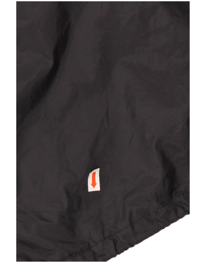 VINTAGE Herren Regenjacke mit Kapuze UK 44 2XL Schwarz Geometrisch