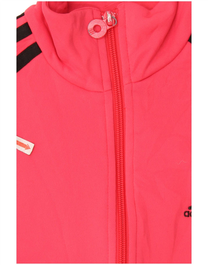 ADIDAS Damen Trainingsanzug Top Jacke UK 10 Small Pink Polyester