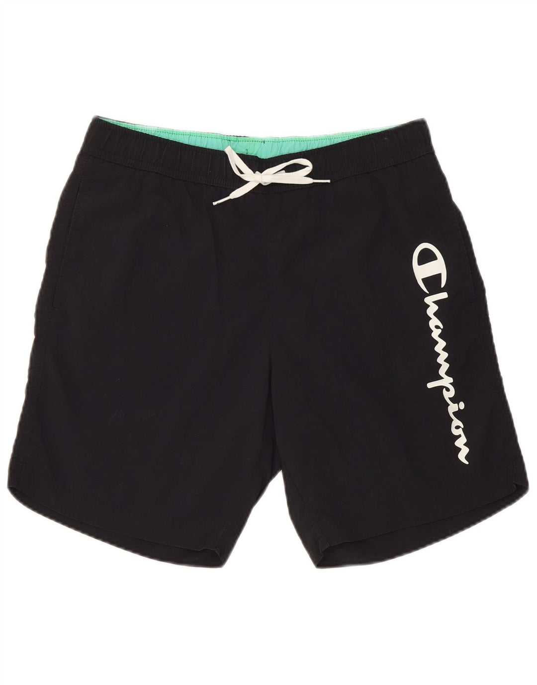 Champion Herren Badeshorts mit Grafik, Größe S, Schwarz, Polyamid