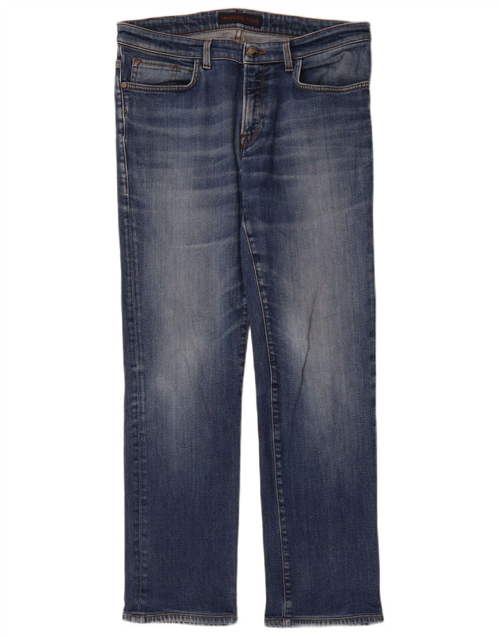 Trussardi Herren Straight Jeans W34 L30 Blau