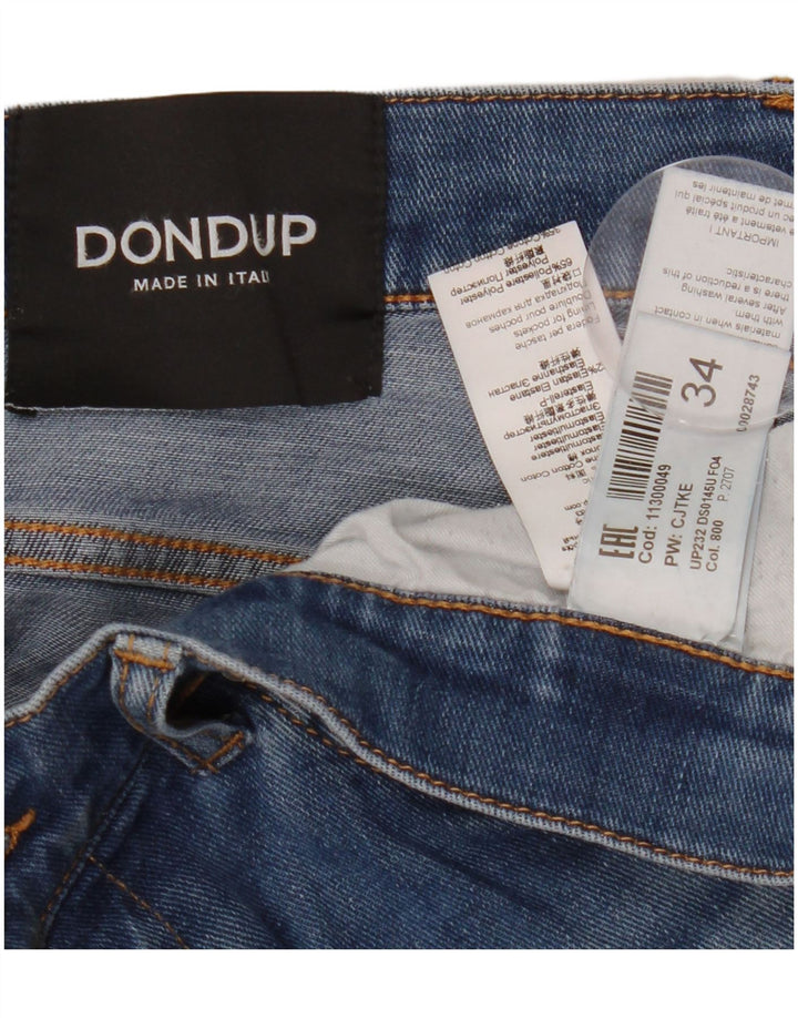 Dondup Herren George Skinny Jeans W34 L32 Blaue Baumwolle
