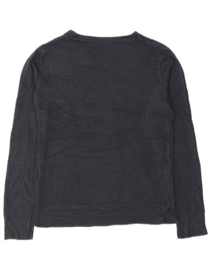 Marks & Spencer Damen-Pullover mit U-Boot-Ausschnitt, Gr. 8, Marineblau