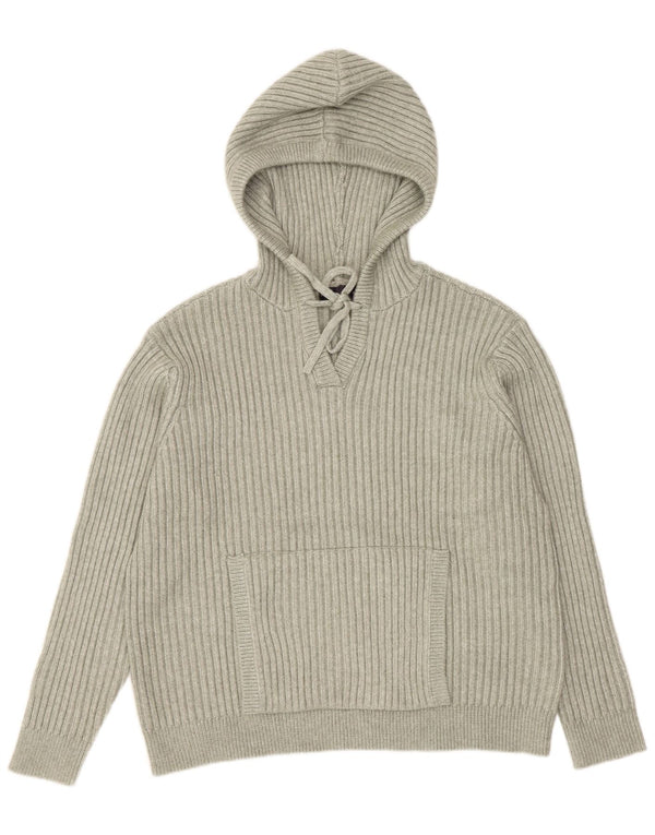 Marks & Spencer Damen Kapuzenpullover Pullover UK 18 XL Grün gefleckt