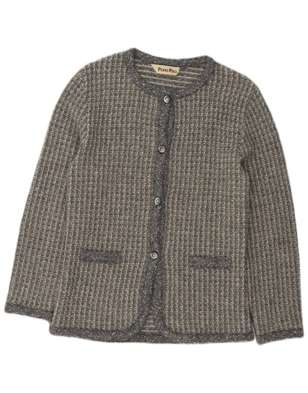 Penny Pull Damen-Cardigan-Pullover UK 16 Large Grau Acryl