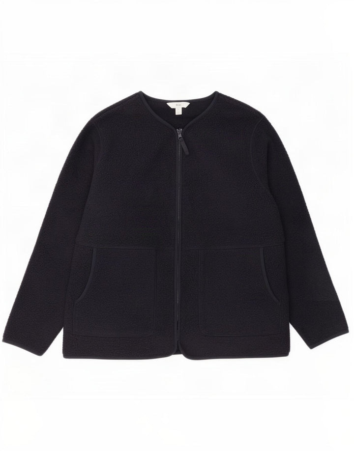 Marks & Spencer Damen Fleecejacke UK 16 Large Marineblau Polyester