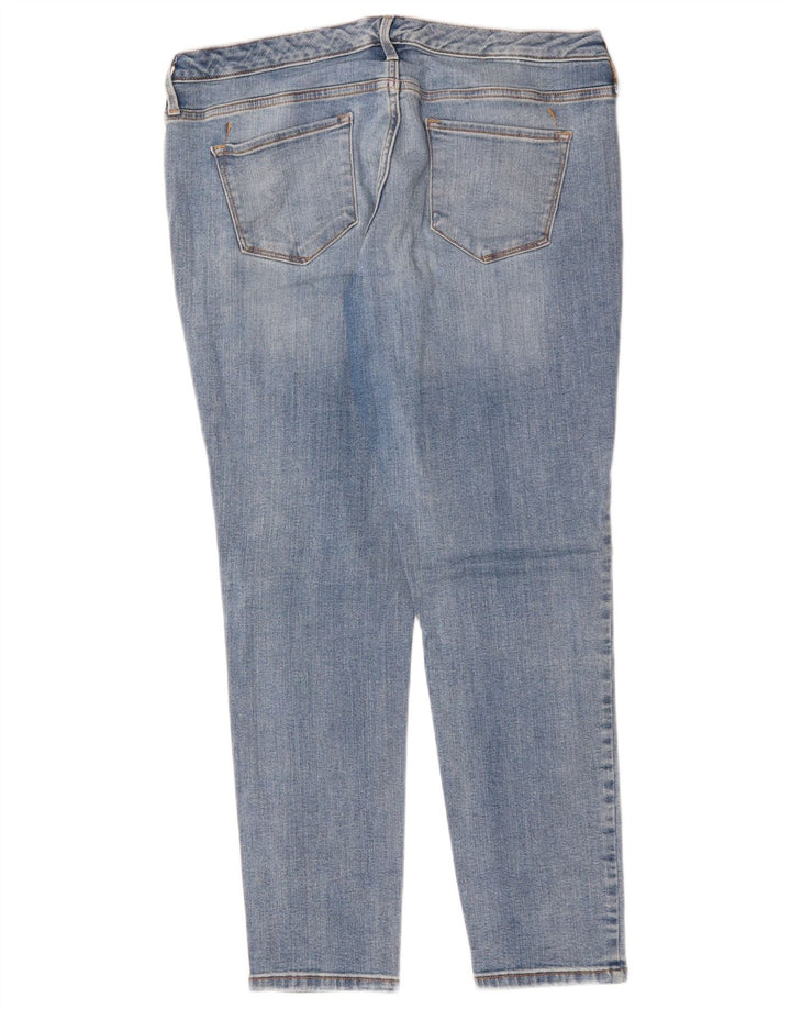 MOSSIMO Damen-Jeans mit niedriger Taille, Röhrenjeans, US 14, Größe L, W34, L28, blaue Baumwolle
