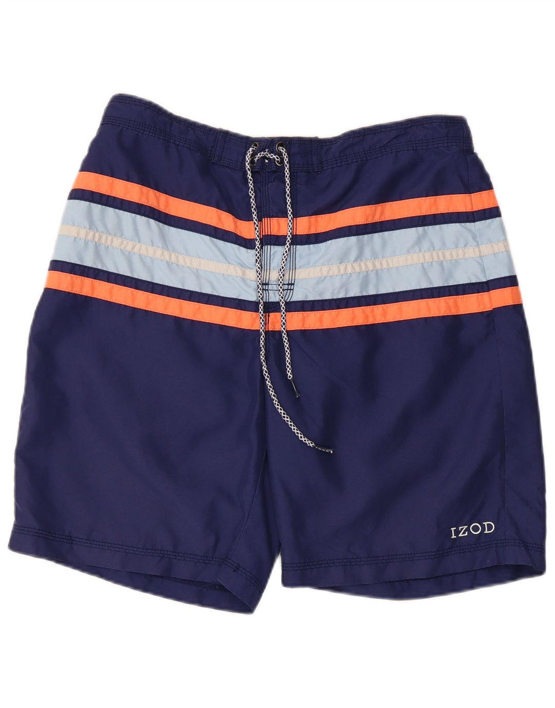 Izod Herren-Badeshorts, mittelgroß, Marineblau, Farbblock-Polyester