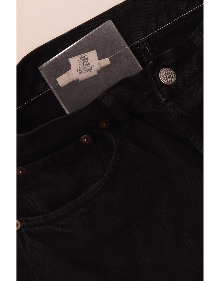 Replay Herren Straight Jeans W33 L34 Schwarze Baumwolle