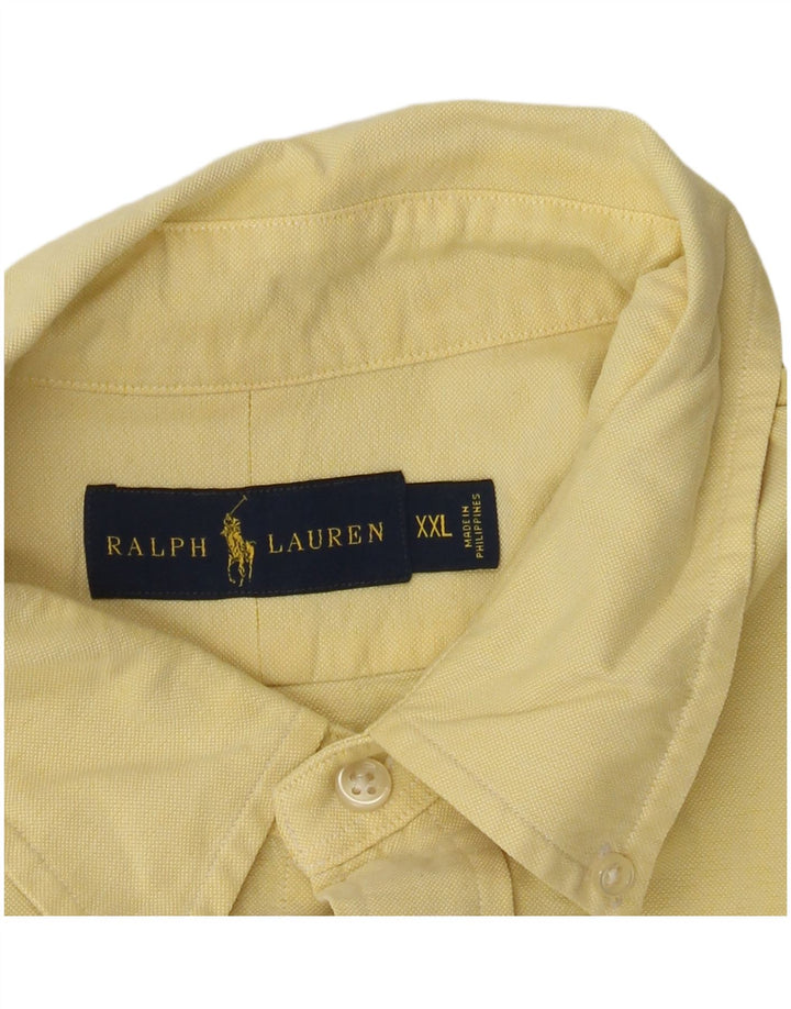 Ralph Lauren Herrenhemd 2XL Gelbe Baumwolle