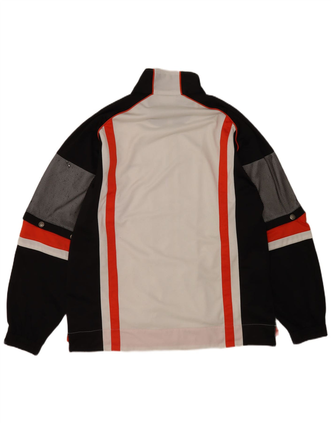 Sergio Tacchini Herren-Trainingsanzug-Oberteil, Jacke, 2XL, weißes Farbblock-Polyester