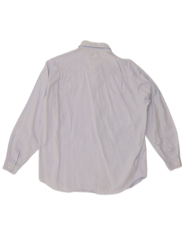 ARMANI JUNIOR Hemd für Jungen, 13–14 Jahre, blaue Nadelstreifen-Baumwolle