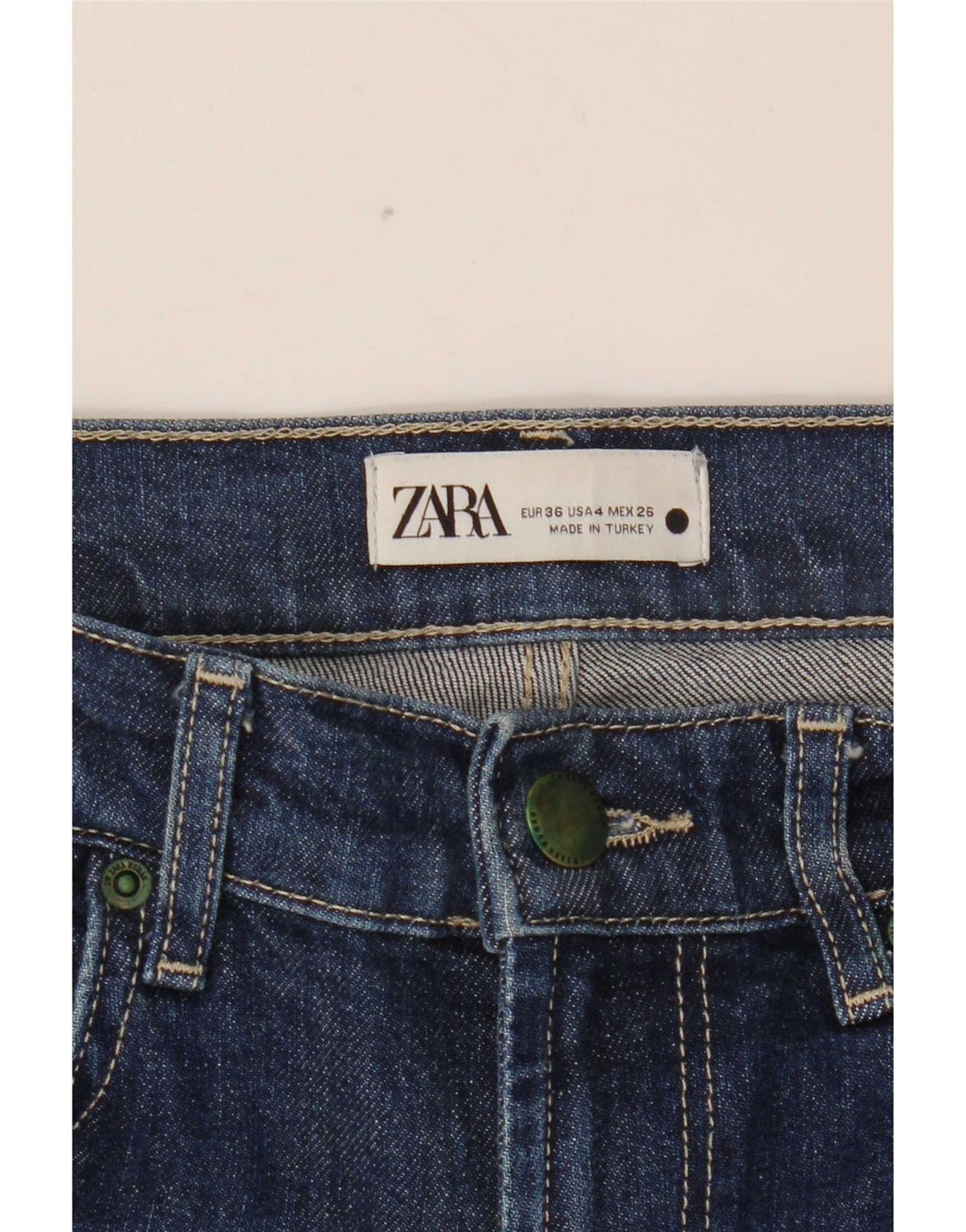 Zara Damen Slim Jeans EU 36 XS W26 L31 Blau