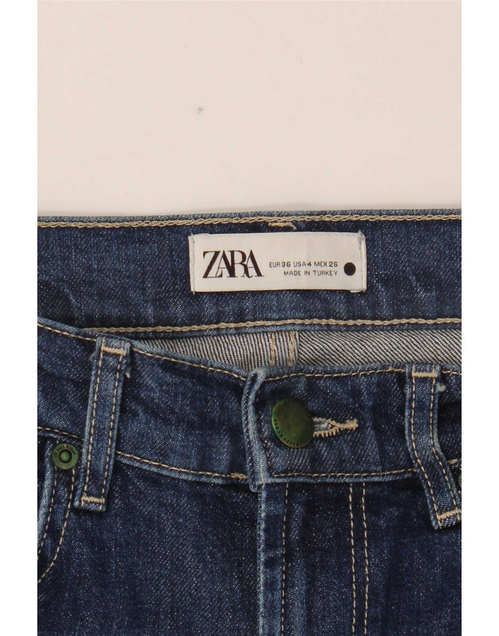 Zara Damen Slim Jeans EU 36 XS W26 L31 Blau