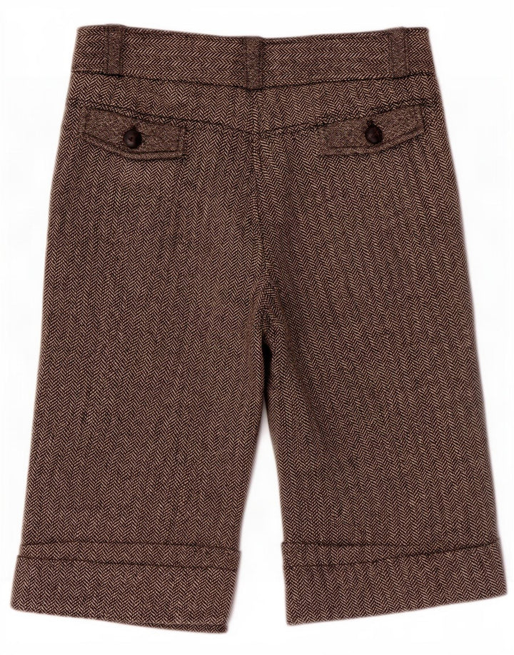 Ted Baker Damen-Bermudashorts, Größe 1 XS W30, brauner Herringbone-Klassiker