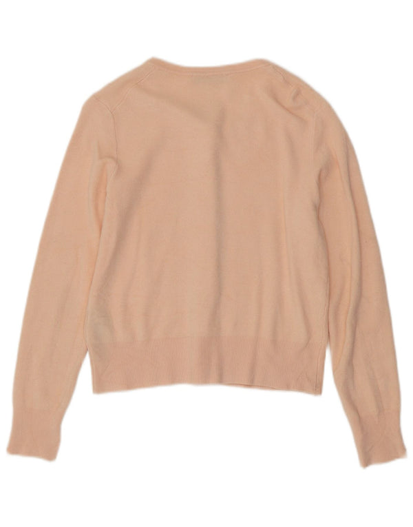 Zara Damen Strickjacke UK 12 Mittelrosa Viskose