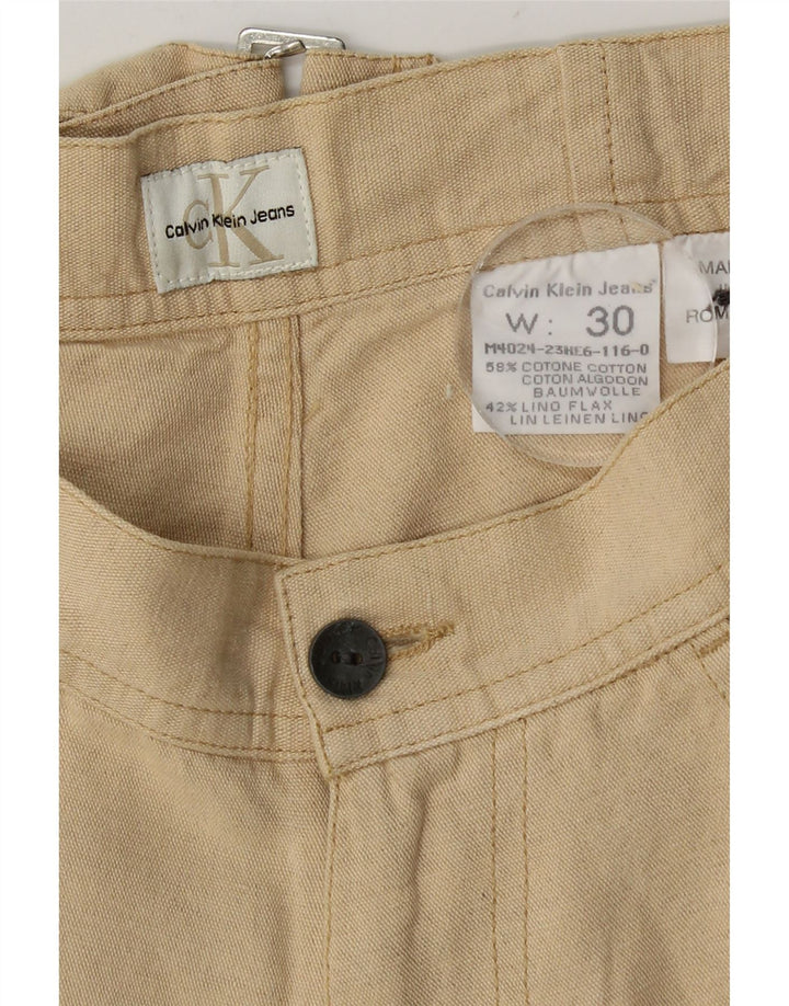 Calvin Klein Herren Bermudashorts W30 Mittelbeige Baumwolle