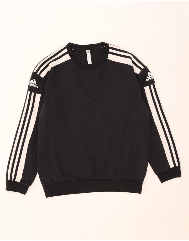 Adidas Herren Grafik-Sweatshirt-Pullover, mittelschwarz, Colourblock-Baumwolle