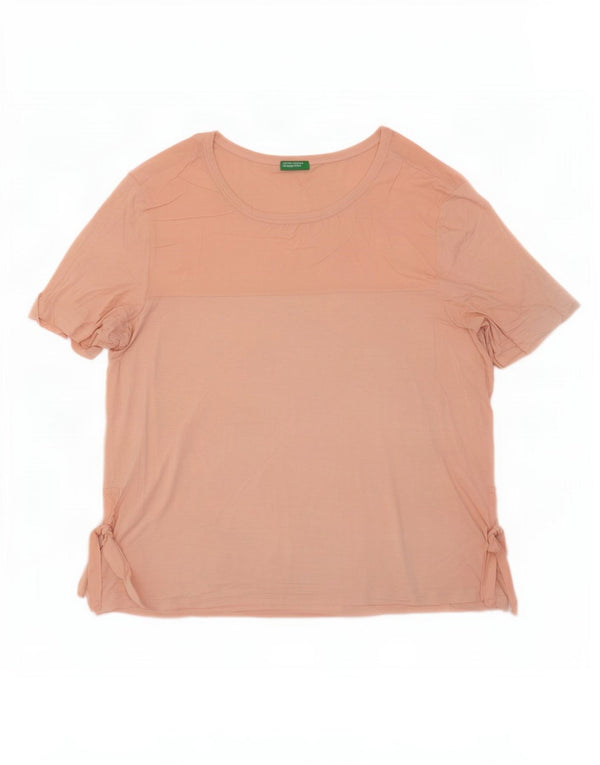 Benetton Damen T-Shirt Top UK 16 Large Pink