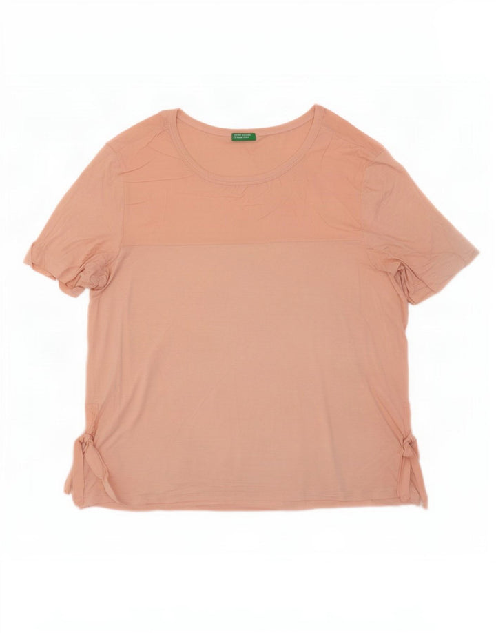 Benetton Damen T-Shirt Top UK 16 Large Pink