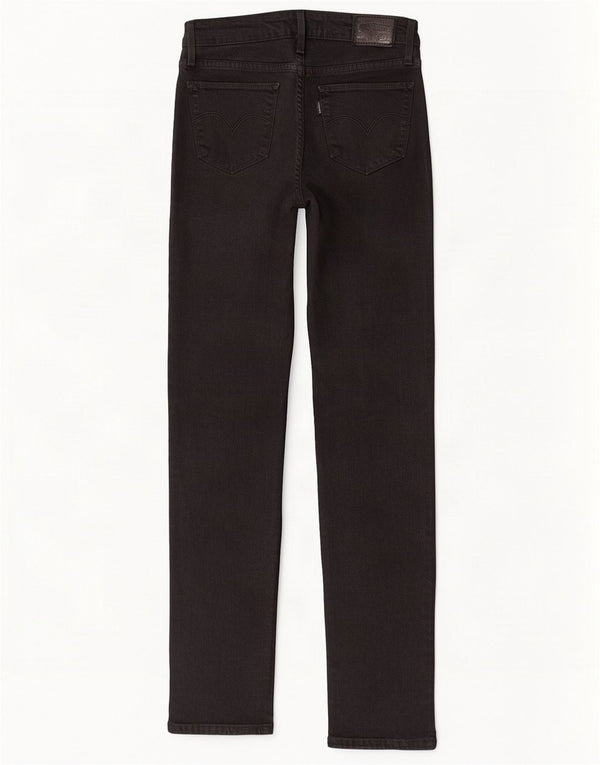 Levi's Damen 712 Slim Jeans W25 L32 Schwarze Baumwolle