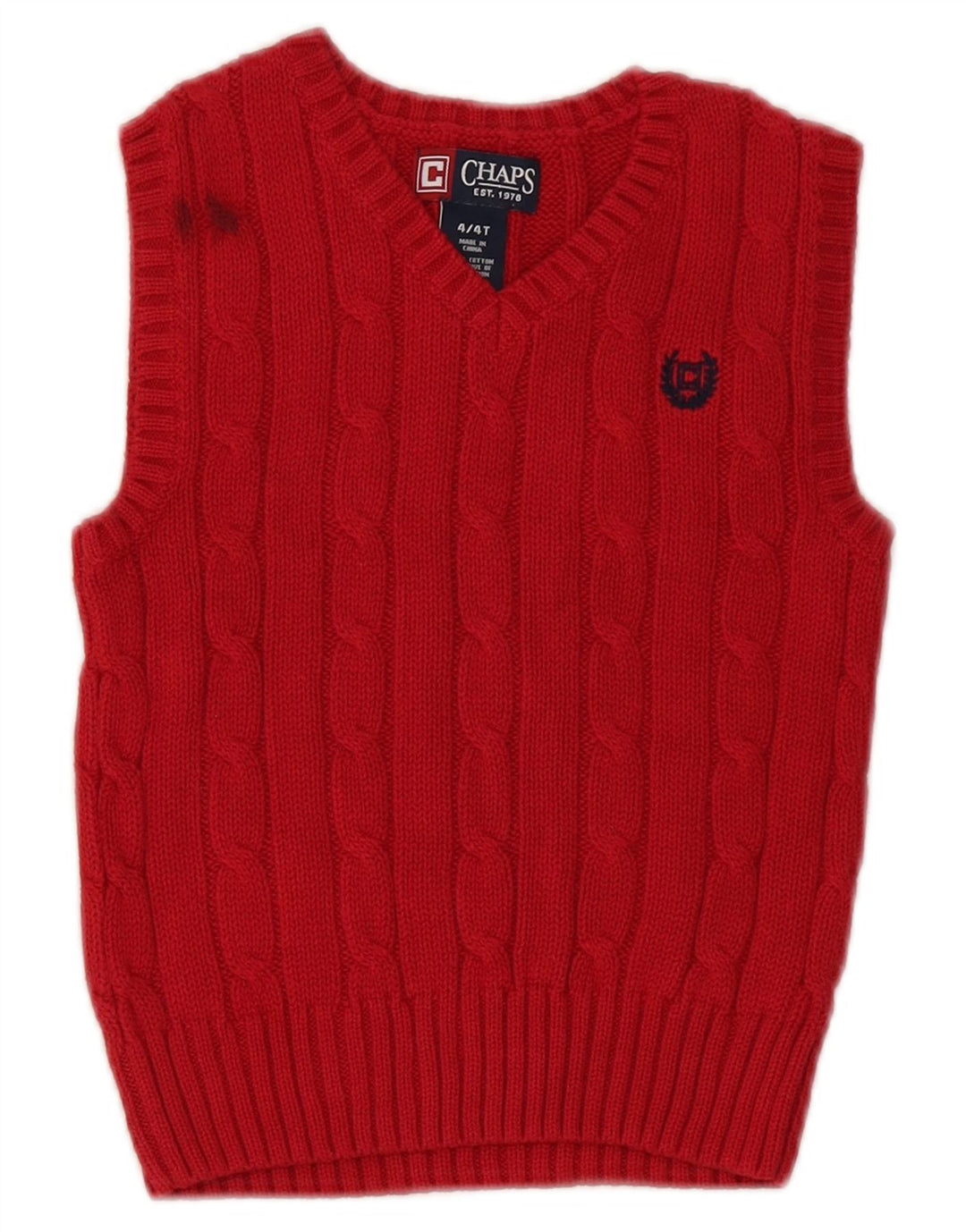Chaps Tanktop für Jungen, 3–4 Jahre, rote Baumwolle