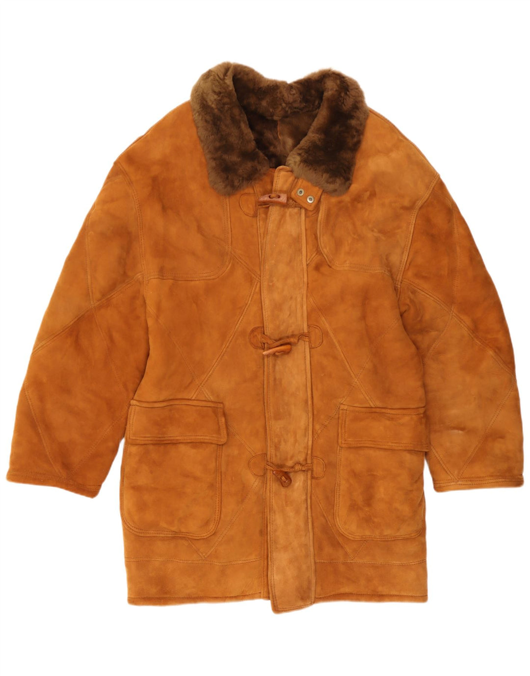 Marpel Herren Shearling Jacke UK 36 Small Brown Shearling