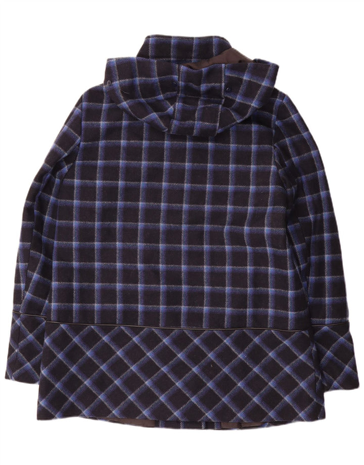 ESPRIT Damen-Windbreakerjacke mit Kapuze, UK 14, mittelschwarz kariert