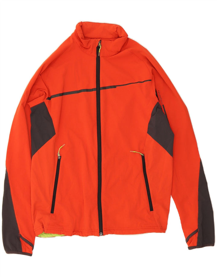 DECATHLON Mens Tracksuit Top Jacket Large Orange Colourblock Polyamide Vintage Decathlon and Second-Hand Decathlon from Messina Hembry 