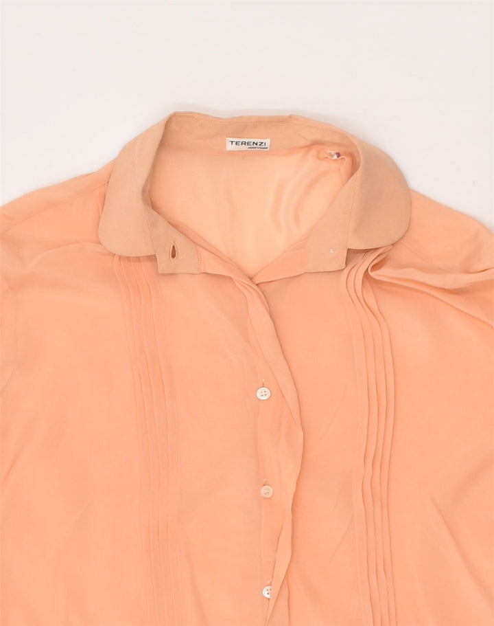 VINTAGE Womens Shirt IT 42 Medium Orange | Vintage Vintage | Thrift | Second-Hand Vintage | Used Clothing | Messina Hembry 