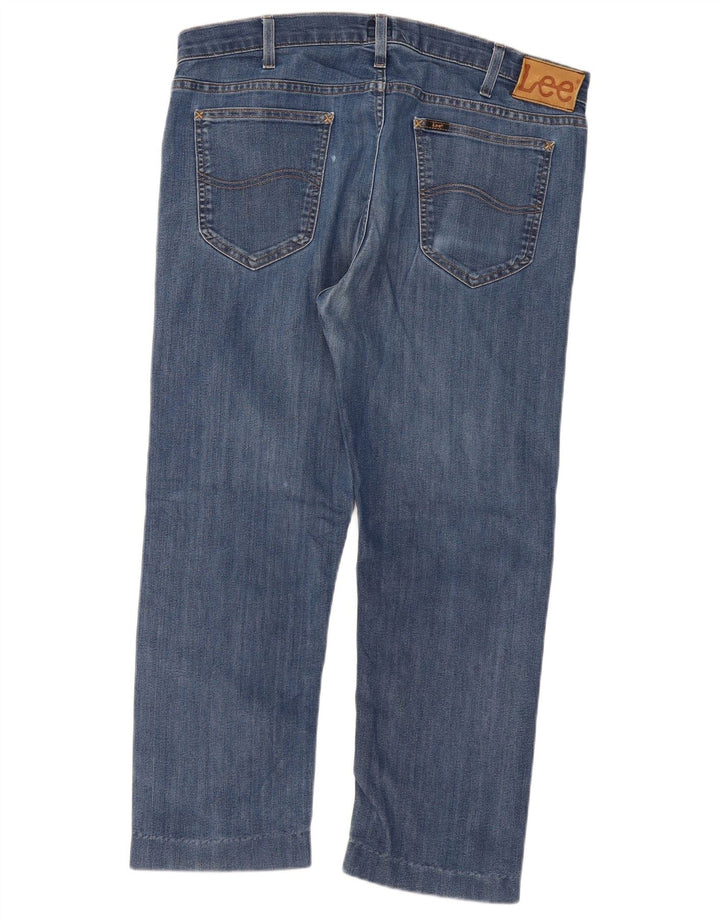Lee Damen-Cropped-Jeans W36 L26 Blaue Baumwolle