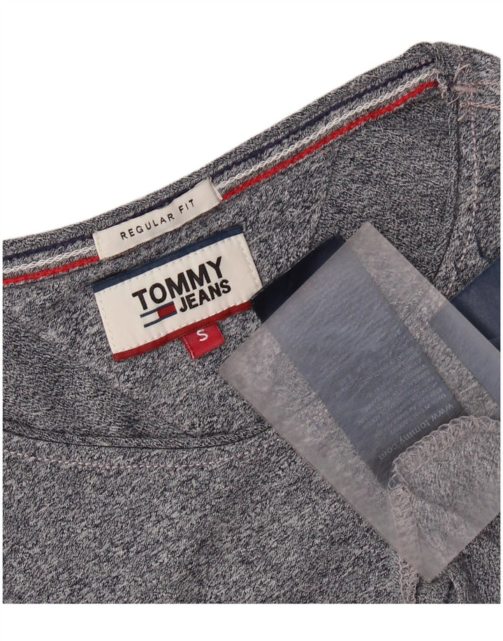 Tommy Hilfiger Herren-T-Shirt mit normaler Passform, klein, marineblau gesprenkelte Baumwolle