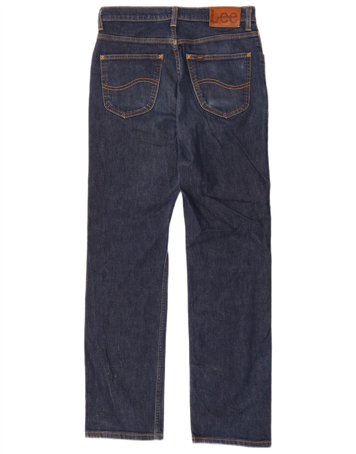 Lee Herren Brooklyn Straight Jeans W30 L32 Blaue Baumwolle