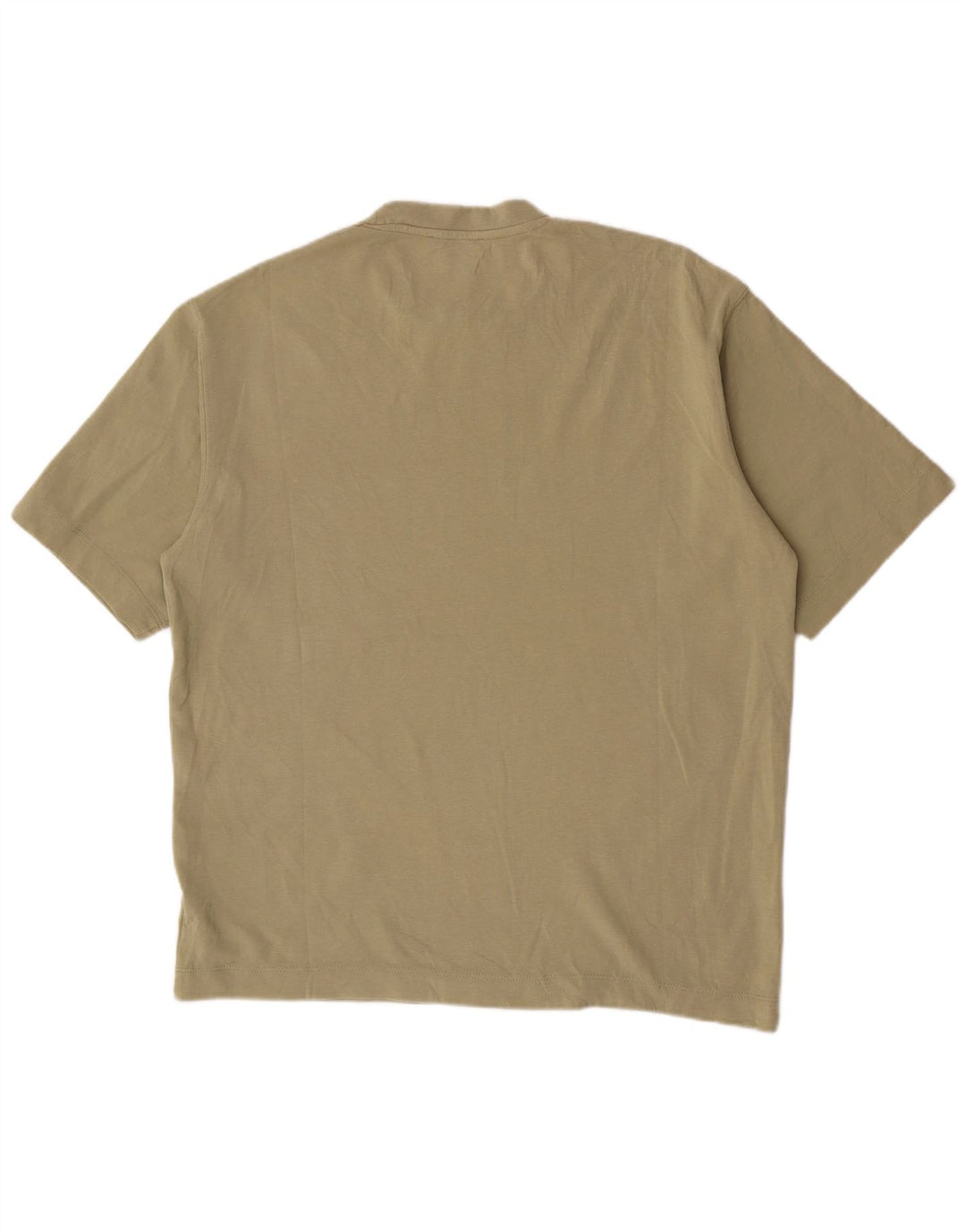 Zara Herren T-Shirt Top Small Khaki Baumwolle