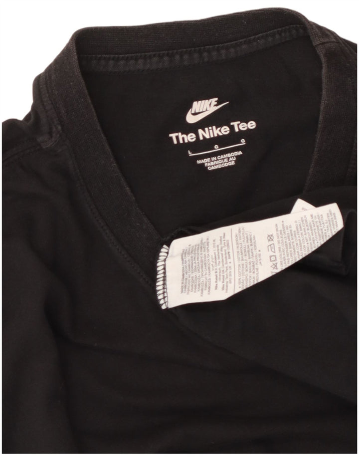 NIKE Herren T-Shirt Top Large Schwarz Baumwolle