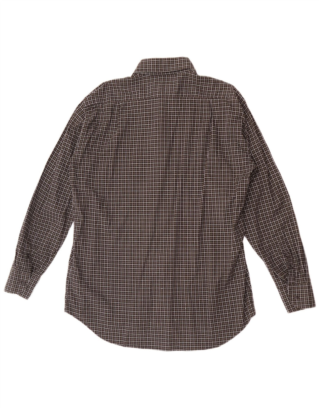 Roccobarocco Herrenhemd, Größe 44 17 1/2 XL, schwarz karierte Baumwolle