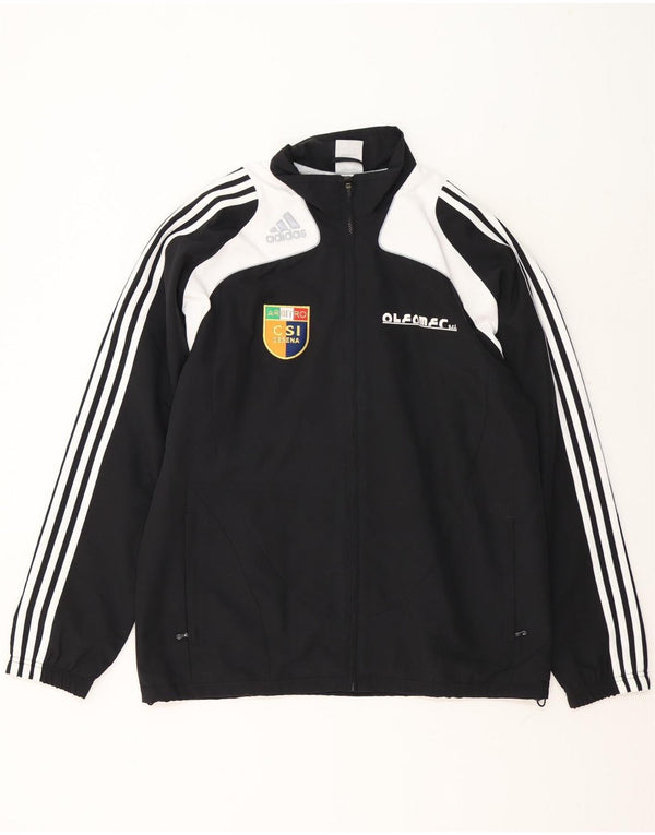 Adidas Herren-Trainingsanzugoberteil mit Grafik, UK, Größe 42/44, Größe L, Schwarz, Farbblock