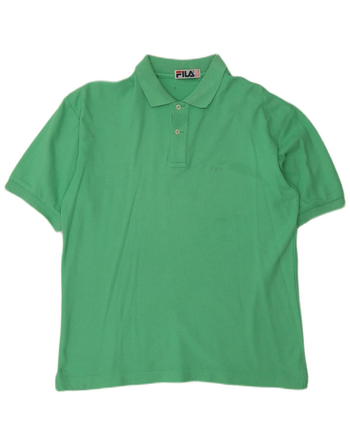Fila Herren Poloshirt IT 48 Mittelgrüne Baumwolle