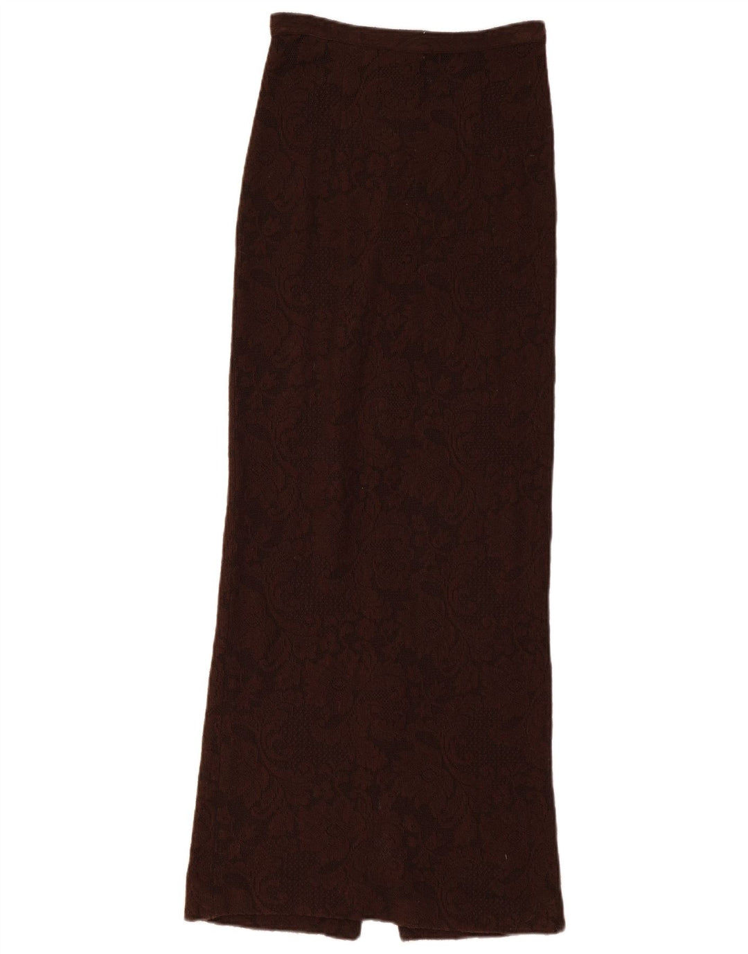DOLCE & GABBANA Damen Strick-Maxirock W26 Kleines braunes Blumenmuster
