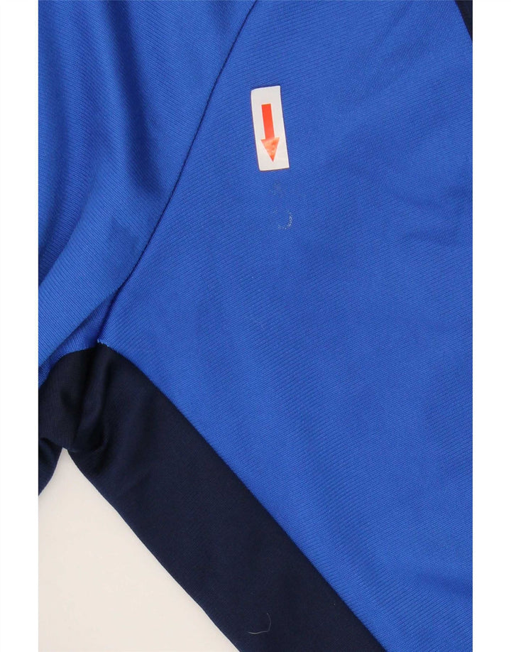 Adidas Herren-Trainingsanzug-Oberteiljacke UK 40/42 Mittelblaues Colourblock-Polyester