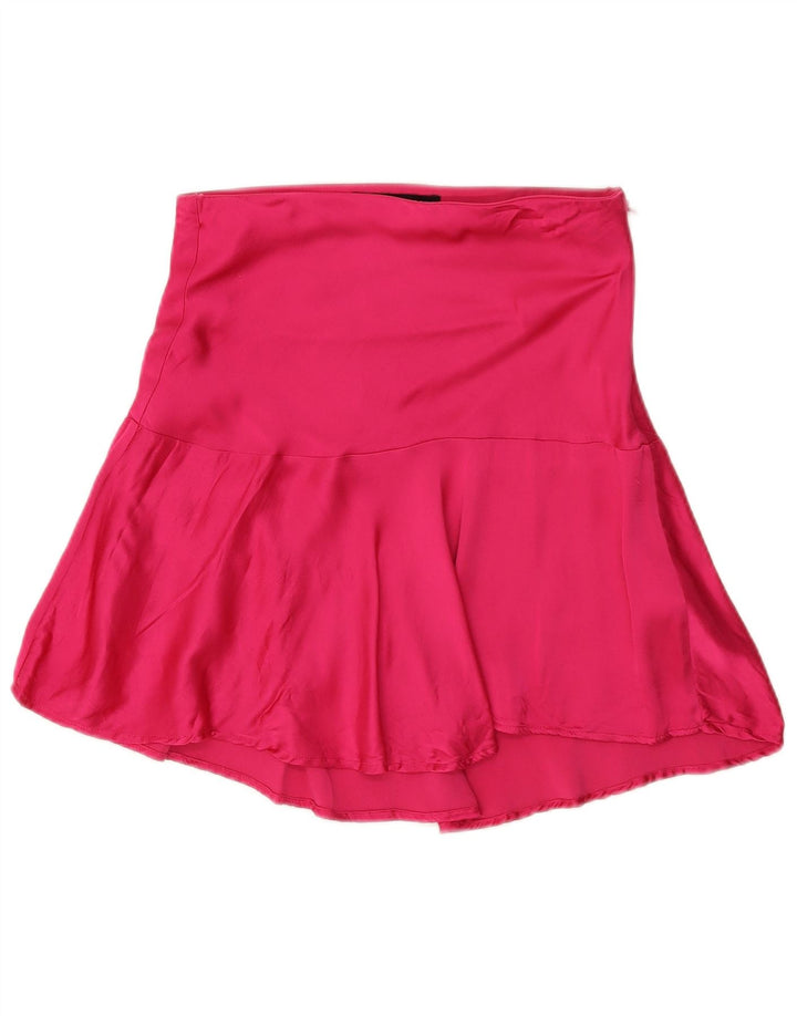 Zara Damen Minirock Small W26 Rosa Viskose