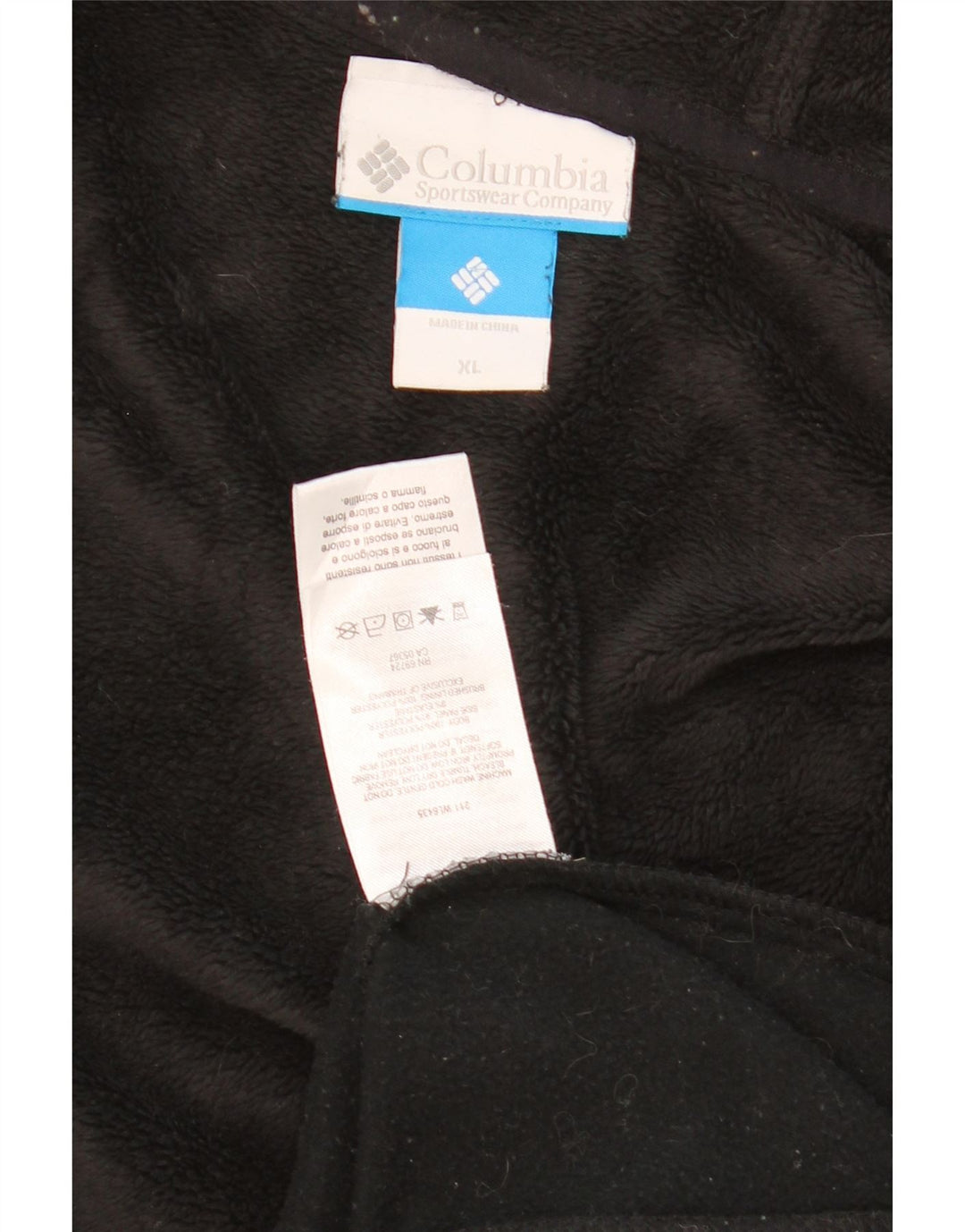 Columbia Herren-Fleecejacke mit Kapuze, UK 42, XL, Schwarz, Polyester