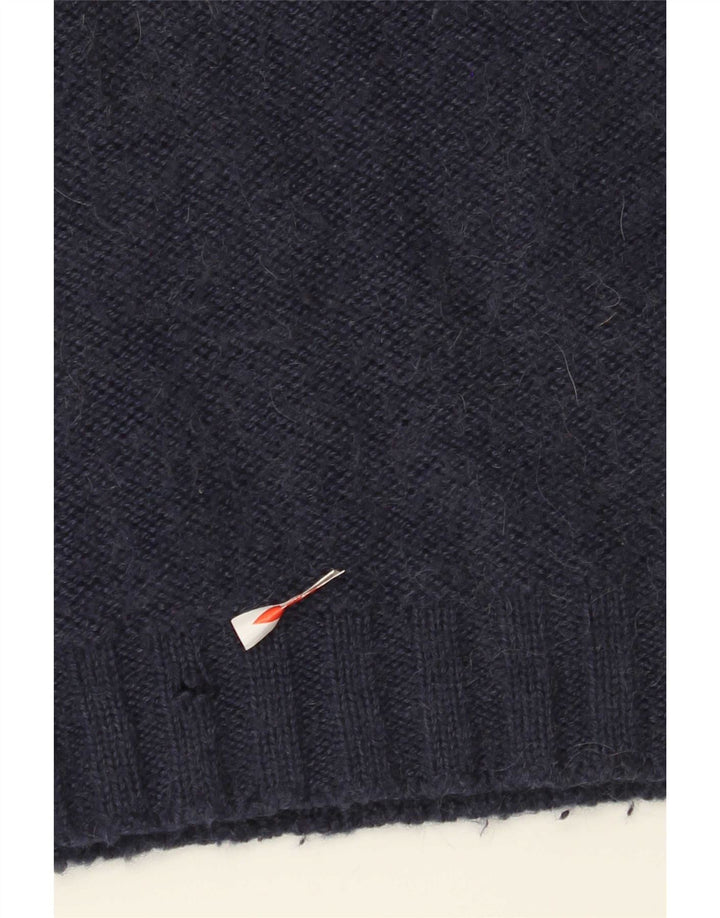 Armani Jeans Herren-Pullover mit Knopfkragen, 2XL, Marineblau