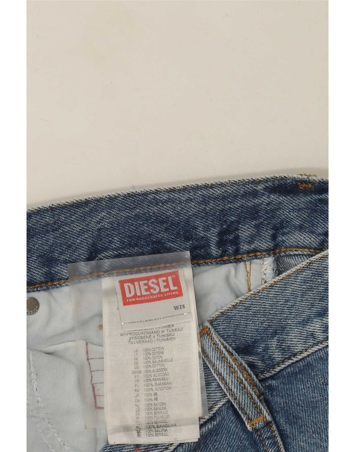 Diesel Damen Straight Jeans W26 L31 Blaue Baumwolle