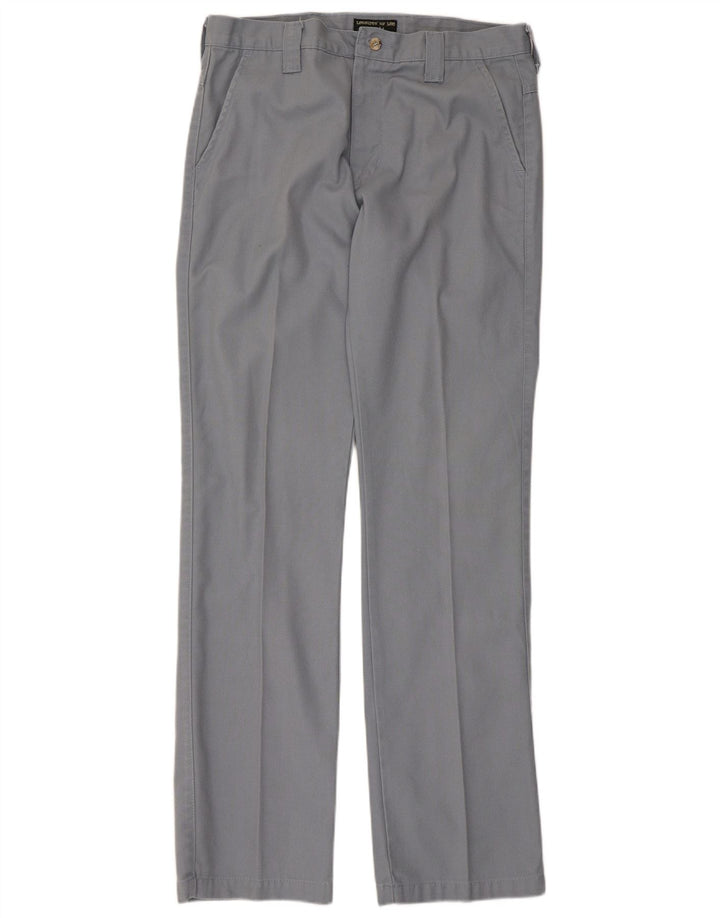 Lee Herren Sharp Fit Straight Chino Hose W34 L34 Graue Baumwolle
