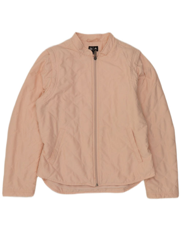 Adidas Damen Steppjacke UK 14 Mittelrosa Polyester