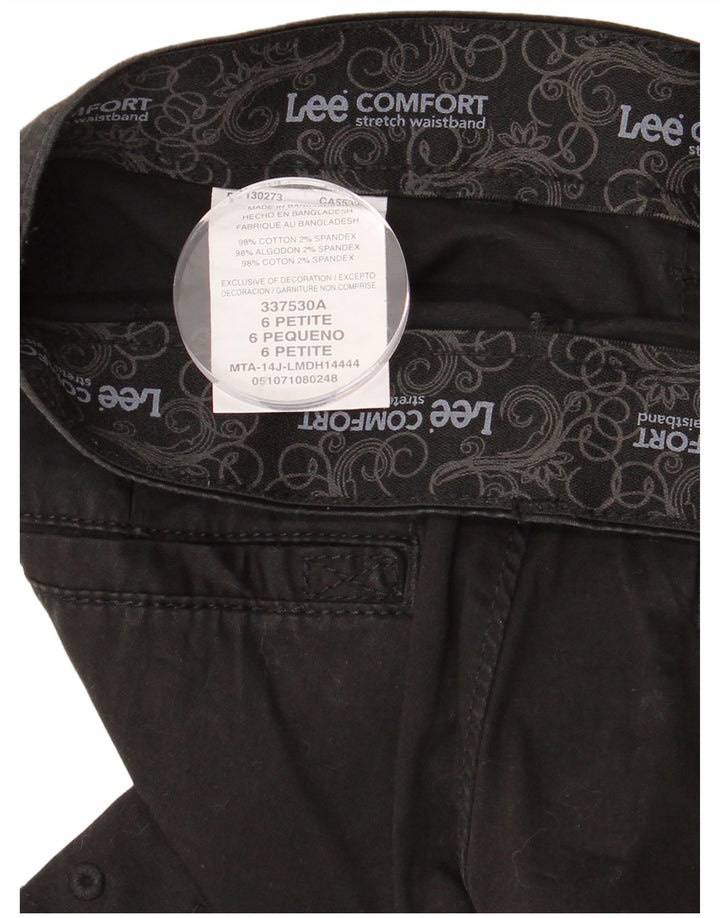 LEE Damen Cargo-Bermudashorts US 6 Medium W30 Schwarze Baumwolle