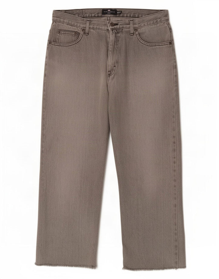 Marks & Spencer Herren Blue Harbor Capri-Jeans W34 L23 Graue Baumwolle